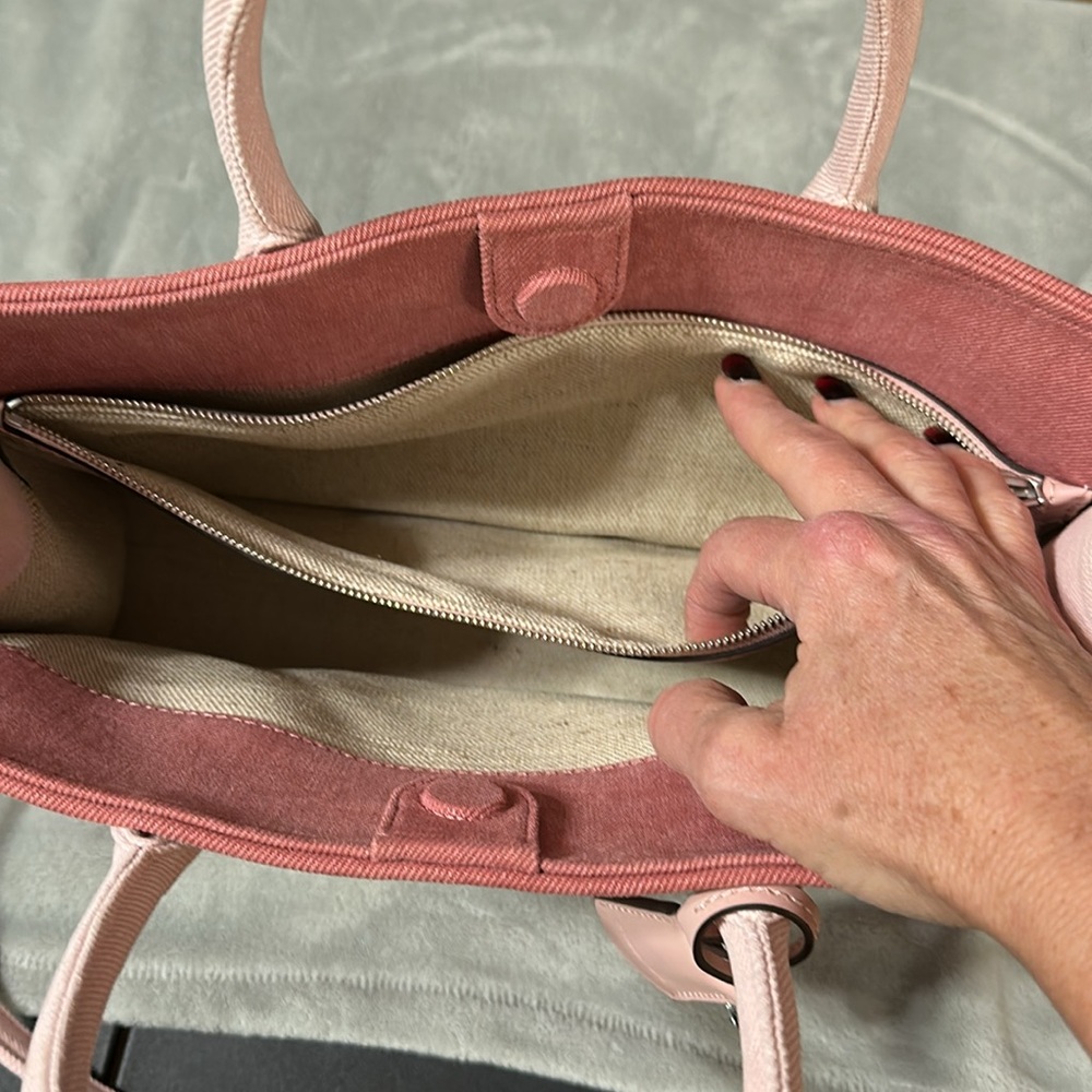Michael Kors Scarlett Medium Denim Satchel Bag - Picture 13 of 16